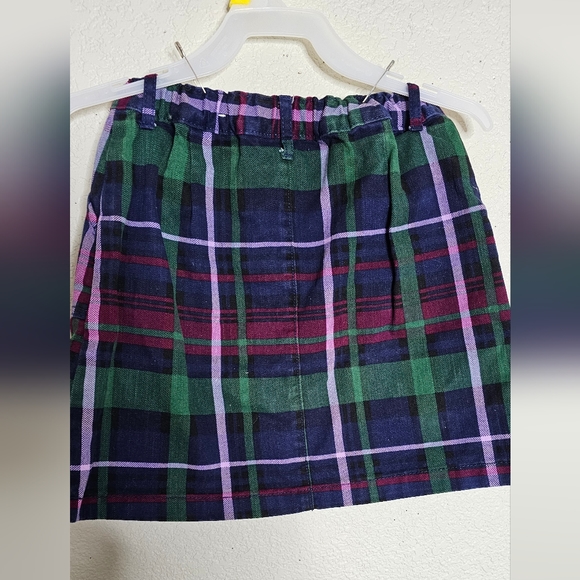 Girls Plaid Twill Zip-Milk way Size 10 - Picture 3 of 7